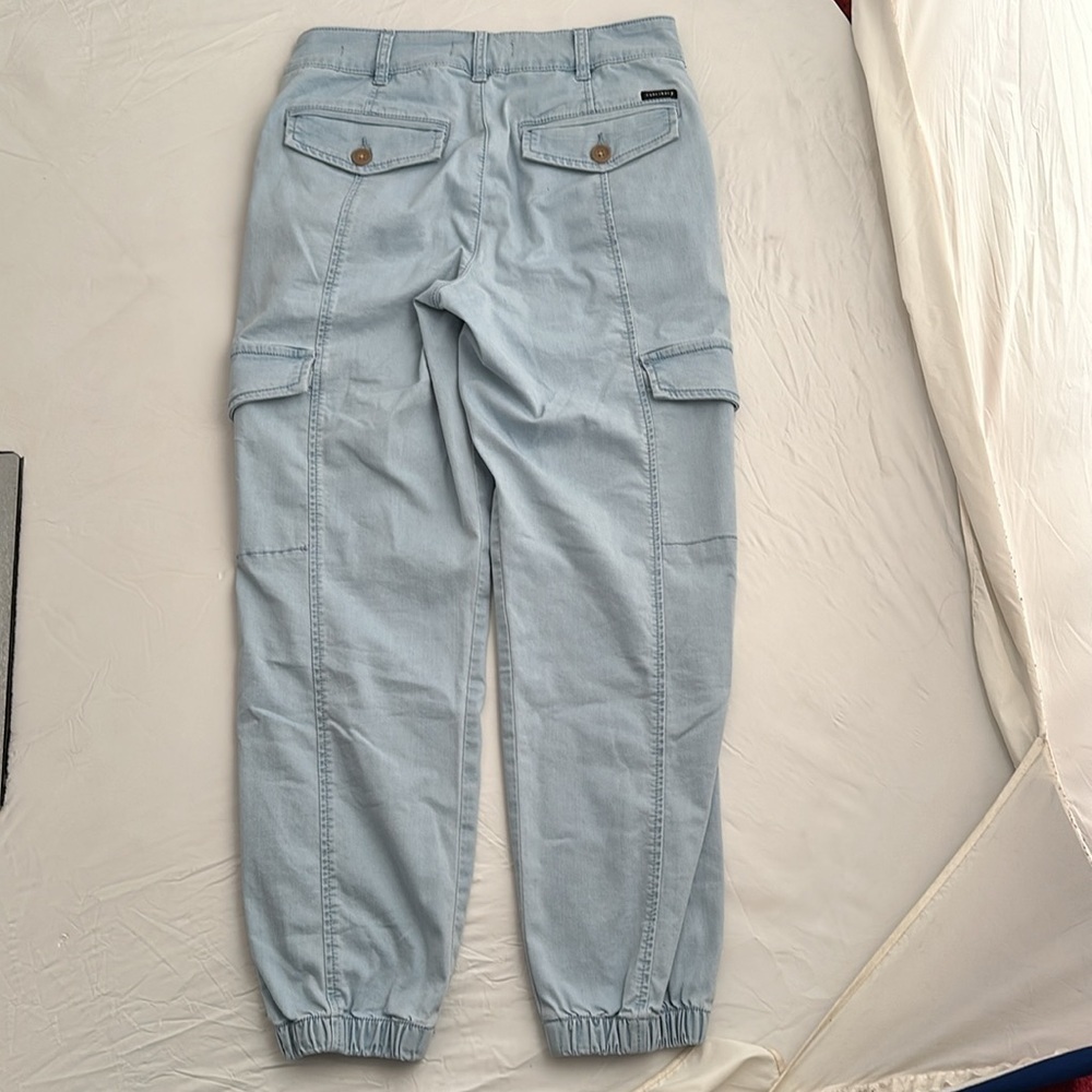Sanctuary Rebel Ultra Pale blue casual stretch cargo jogger pants - Picture 5 of 15
